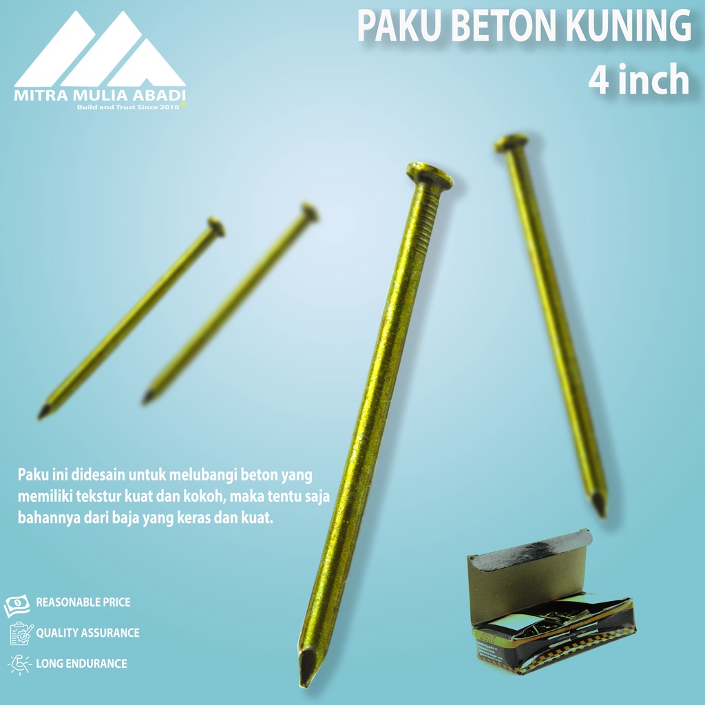 Paku Beton Kuning Holy 4 Inch10cm -10 pcs