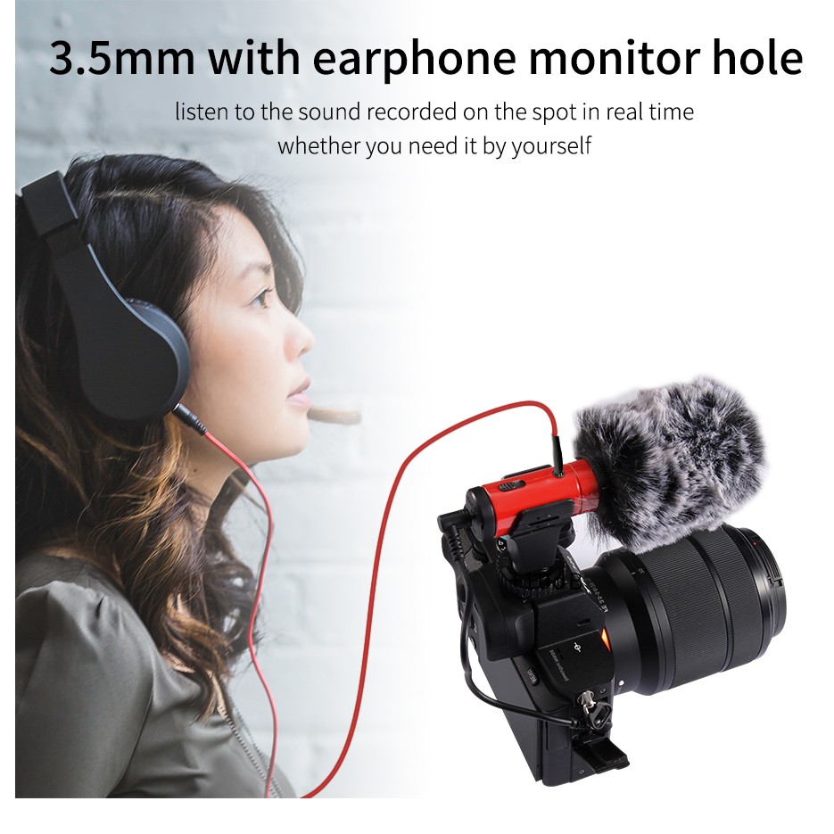 MIC-07 Pro Mini Shotgun Mic Microphone for Camera &amp; Smartphone