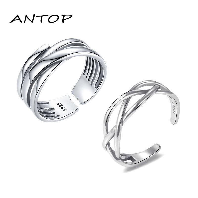 3pcs Cincin Jari Telunjuk Model Terbuka Dapat Disesuaikan Untuk Unisex