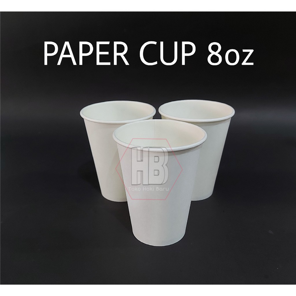 [50 Pcs] Paper Cup 8 Oz / Gelas Kertas Kopi / Cup Jasuke 8oz Tahan Panas 240ml Coffee Tea