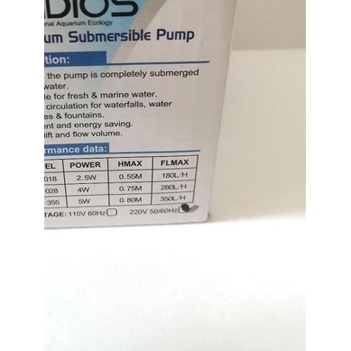 pompa mini power head aquarium aquasccape nubios my 018