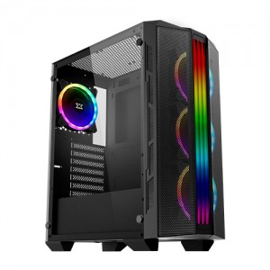 PC Case Gaming XigmaTek With 4 Fan ARGB A-RGB Trident - Casing Komputer