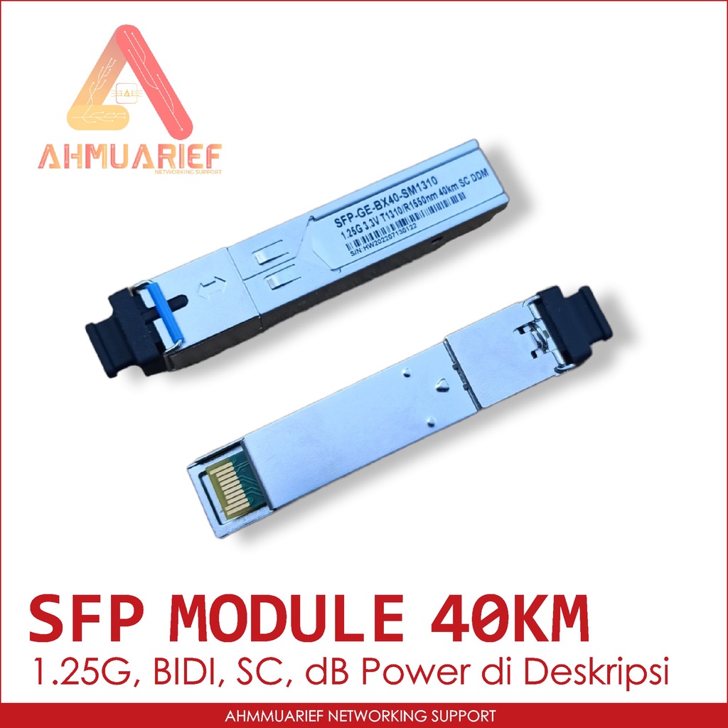 SFP MODULE FIBER OPTIC BIDI SM SC 1.25G 1G SINGLE MODE FIBER OPTIK