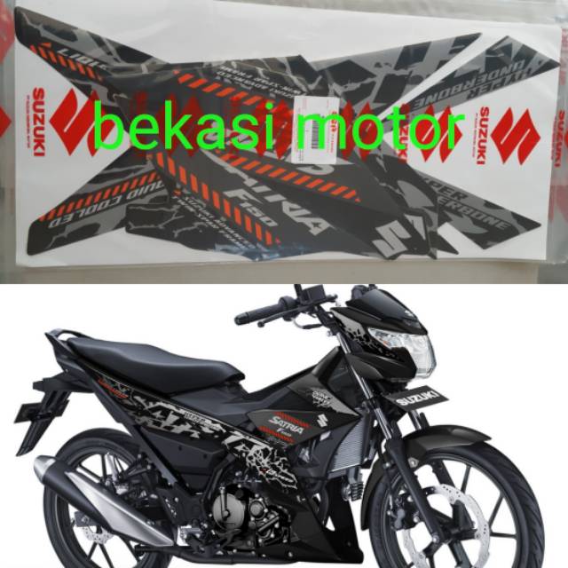 striping sticker suzuki satria fu f1 fi hitam 2018 original