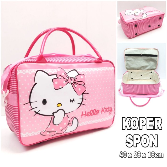 Tas Duffel Organizer travel bag koper spon tas jinjing hello kitty pita (R3K5) Tas Travel Lipat Tas 