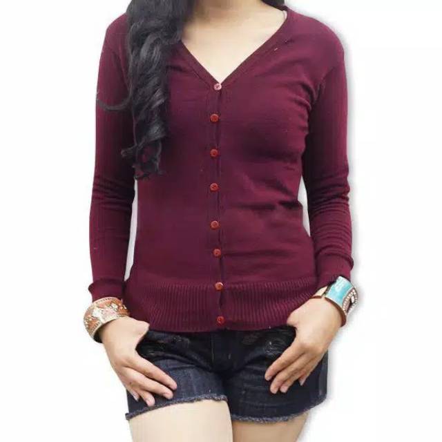 Egogo_shop Cardigan BASIC rajut