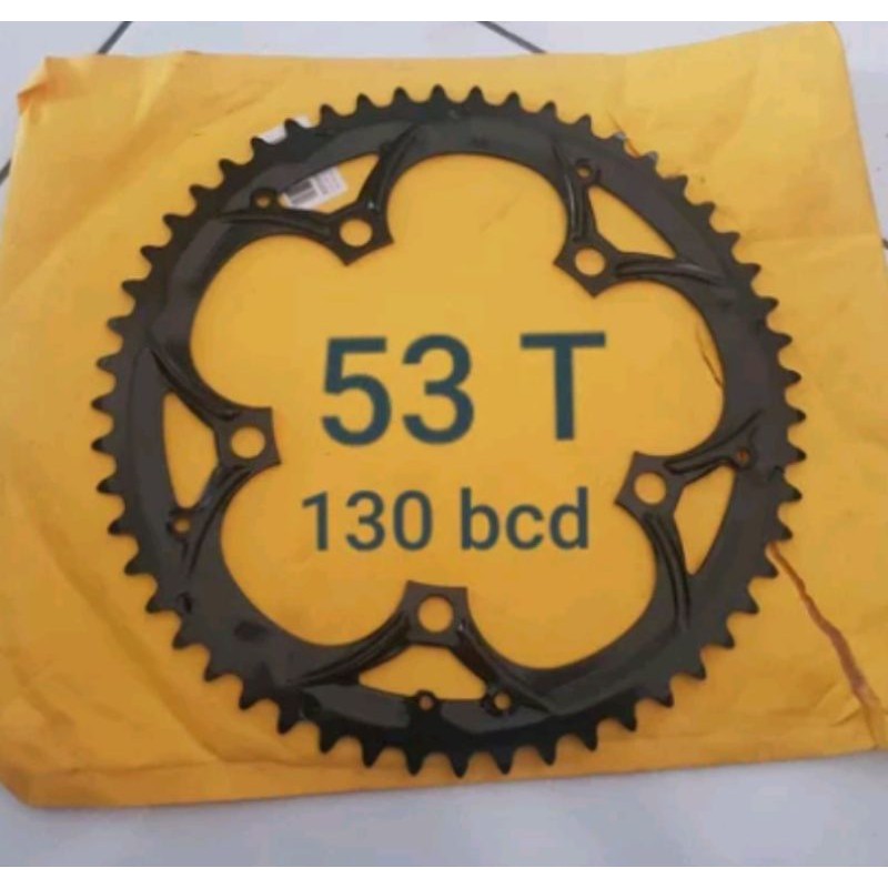 chainring chain ring 53t 53 T bcd 130 mm bcd 130mm sepeda balap roadbike road bike seli folding bike fixie