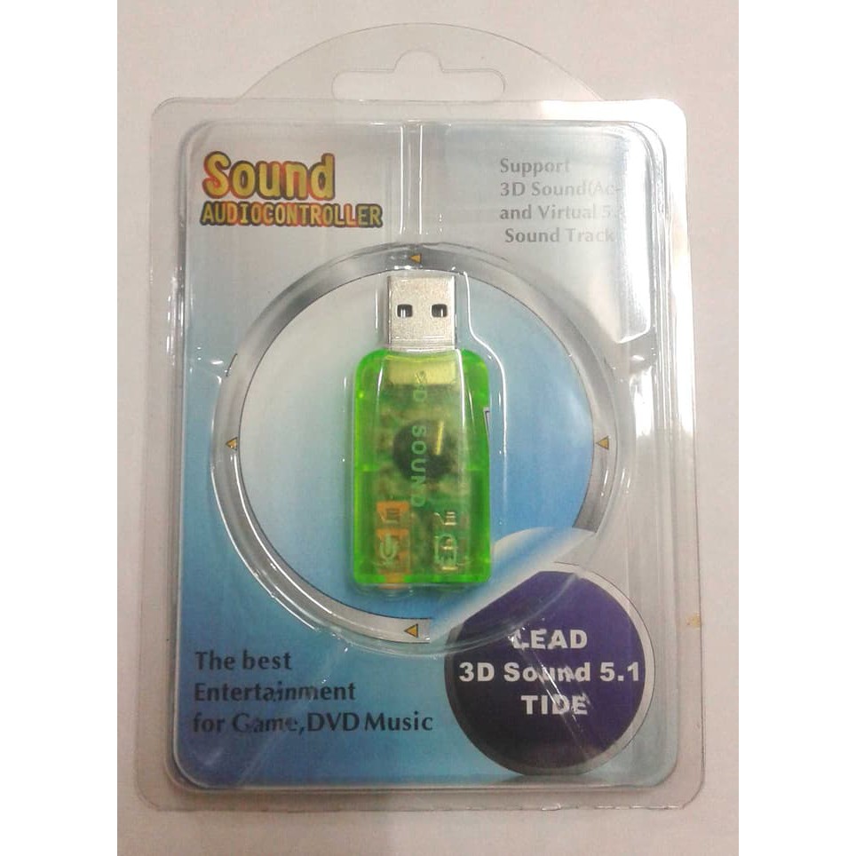 USB SOUND CARD 3D 5.1 CONVERTER PCI SOUND AUDIO CARD, AUDIO USB