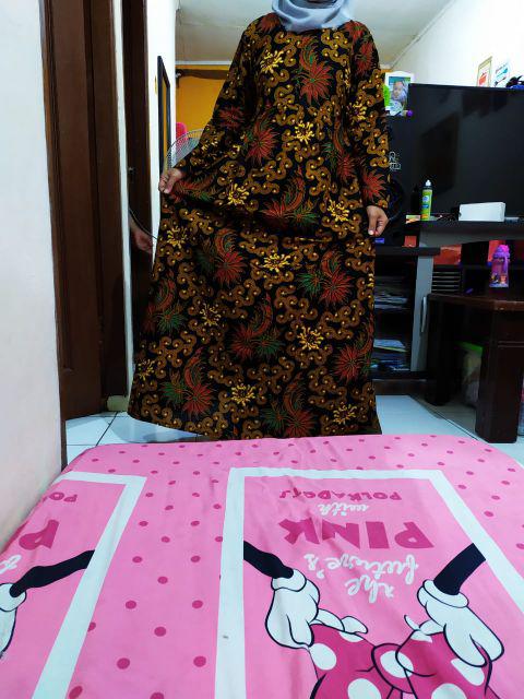 Gamis Batik Modern Simplegamisbatikwanita-gamisbatikjumbo-gamissyari-gamisbatikkombbinasi-dressbatik