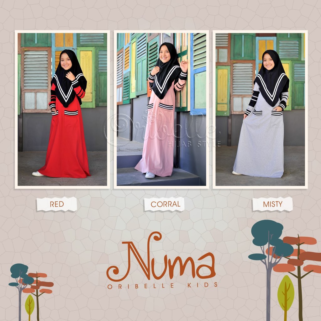 Gamis Dress Anak NUMA DRESS KIDS Busana Muslim By Oribelle KIds