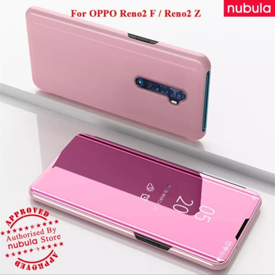 Flip Case Oppo RENO 2/RENO 2F Clear View Standing Mirror Cover