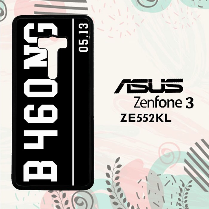 Casing Asus Zenfone 3 ZE552KL Custom Hardcase HP Plat Nomor Custom L0235