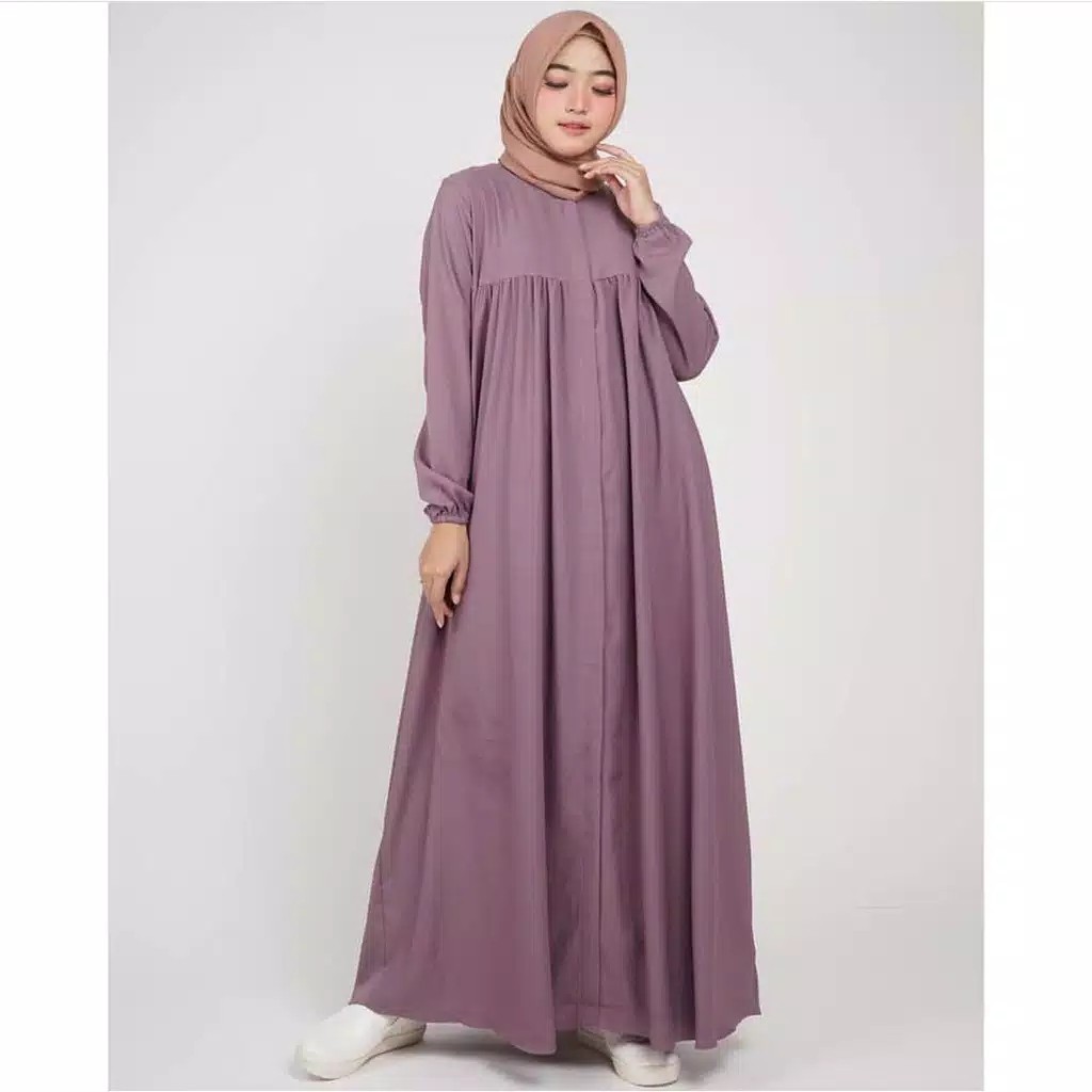 Dress BABYDOLL S - XXXL Ity crepe basic gamis polos SERI 3