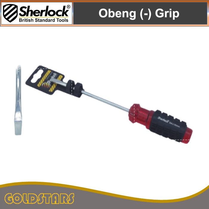 Obeng Min Sherlock Cr-V Gagang Karet  6 x 150 mm