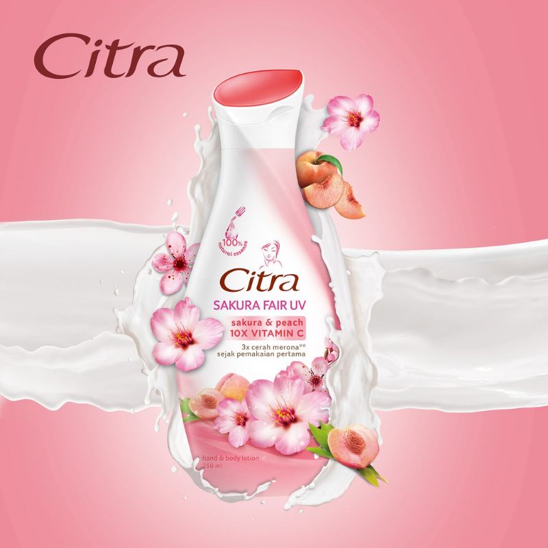 Citra Hand & Body Lotion Sakura Glow UV  120 ml / 230 ml