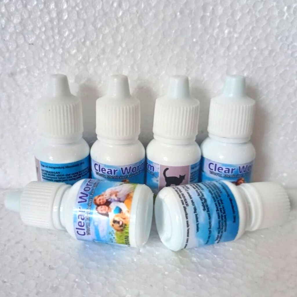 CLEAR WORM 10 ml ORIGINAL REPACK Obat Cacing Kucing &amp; Anjing FEZONE