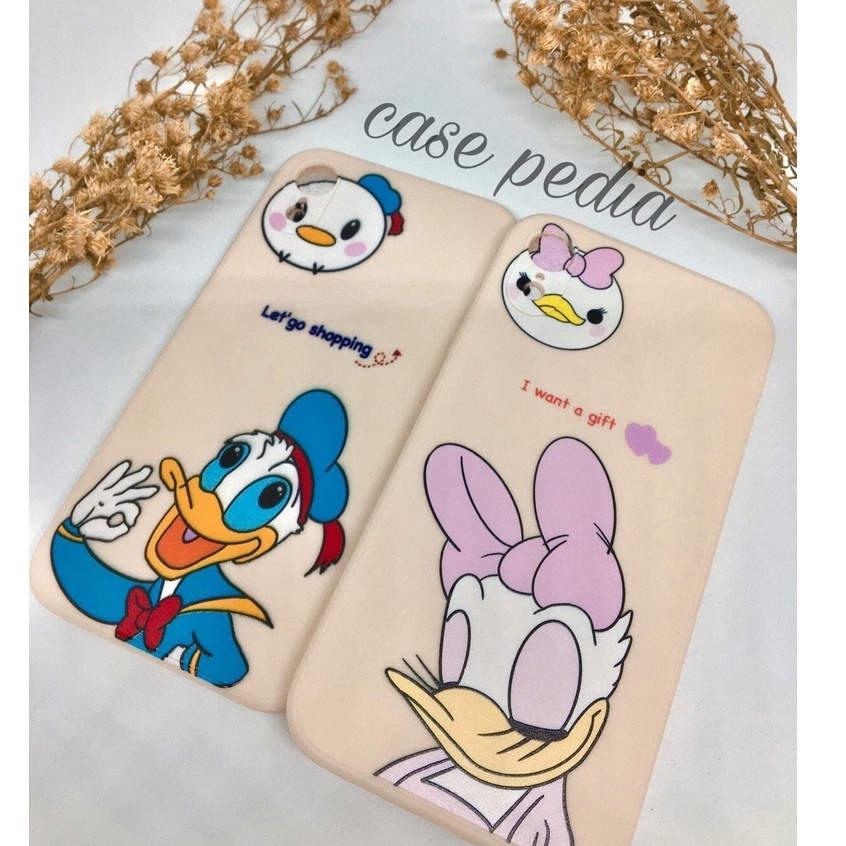 Soft Case Iphone 6 6S 7 8 + Plus X XR SE 2020 XS Max 11 12 Pro Max Silikon Casing Donald Pink &amp; Biru