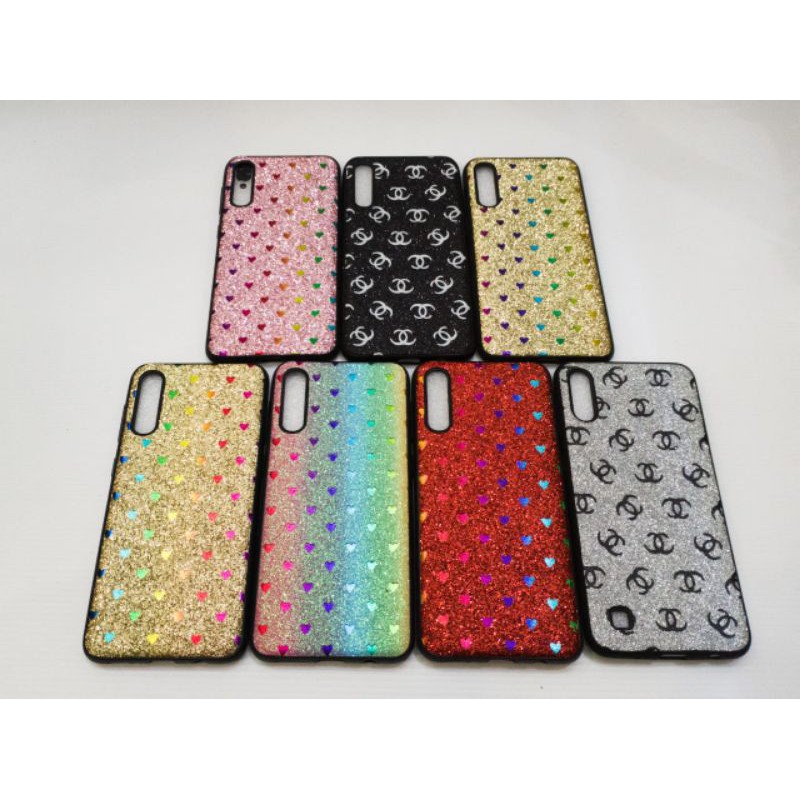 Case Glitter Rainbow Heart Samsung A50/A50s/A30s  Oppo F11