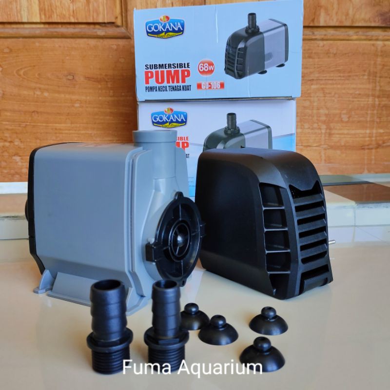 GOKANA GO-106 Pompa Filter  Kolam Hidroponik Akuarium Water Pump Power Head Submersible Pump