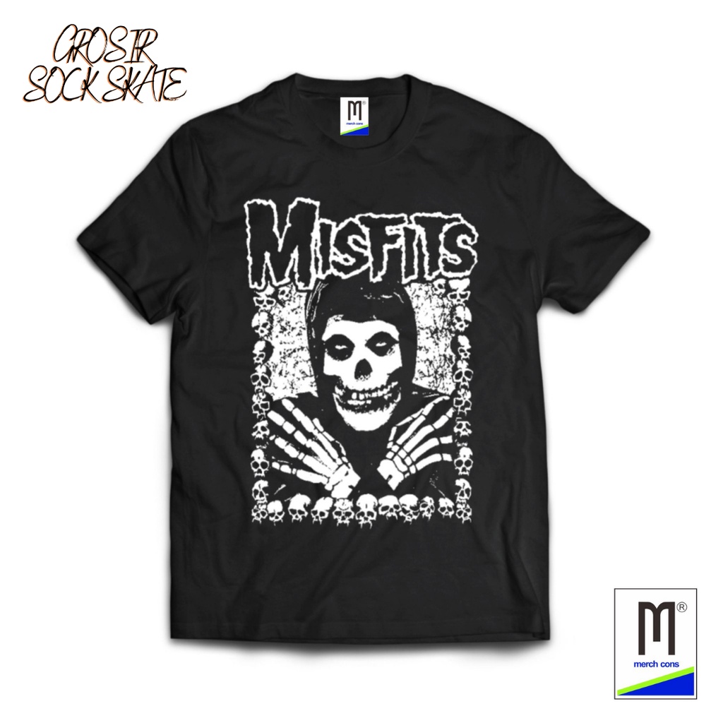 kaos band kaos musik distro vintage misfit hitam