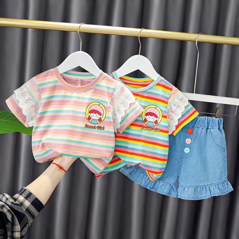 SET ANAK PEREMPUAN IMPORT | SETELAN ANAK IMPORT | SET RAINBOW