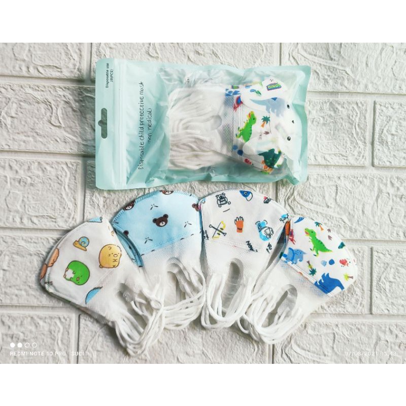 MASKER DUCKBILL ANAK BAYI UMUR 1 TAHUN 1 PAK ISI 20PCS MASKER DUCKBILL BAYI DUCKBILL BABY ISI 10PCS