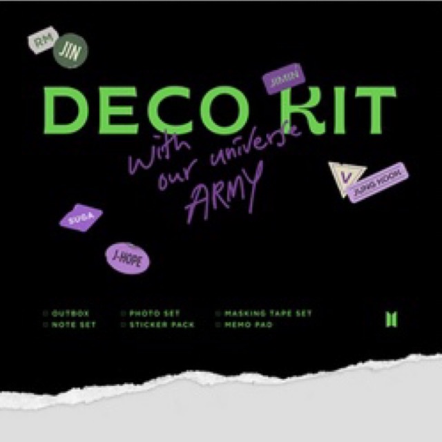 SHARING OFFICIAL DECO KIT BTS Outbox Deco book Sticker RM jhope Suga Jimin Set