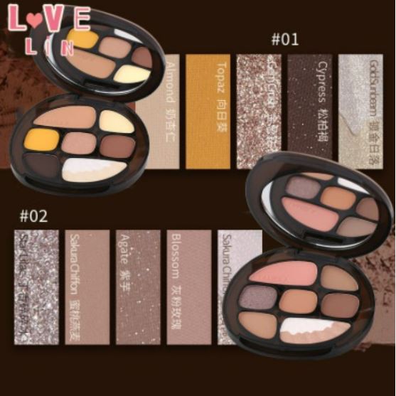 Lameila Eyeshadow Pallete 7 Warna Mutiara Matte Blush Glitter 5098