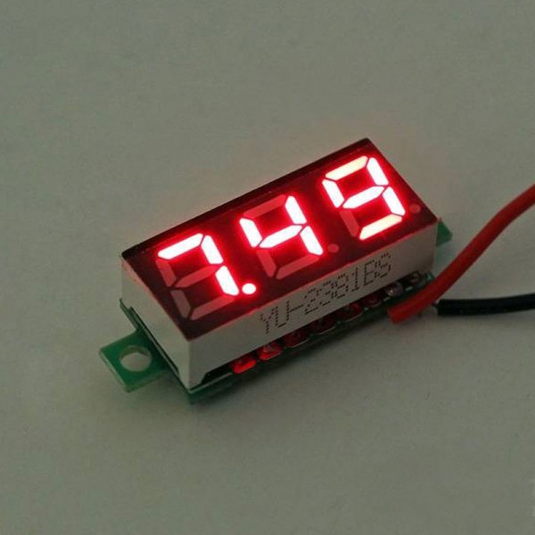 Promo 0.28" mini micro digital voltmeter volt meter 2.5-30v boxmod box mod Murah