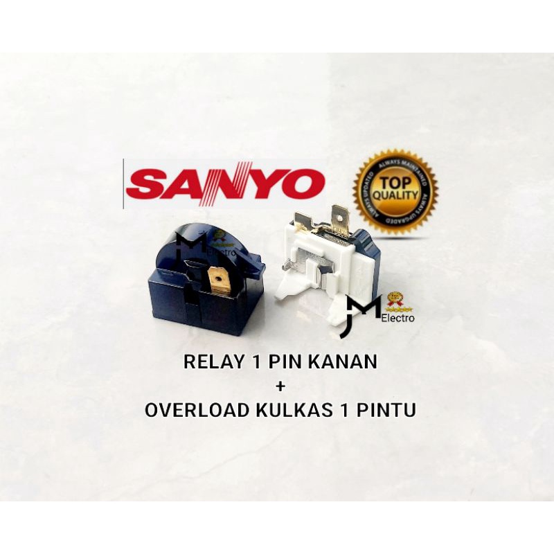 1 Set Relay Overload Kulkas SANYO 1 Pintu
