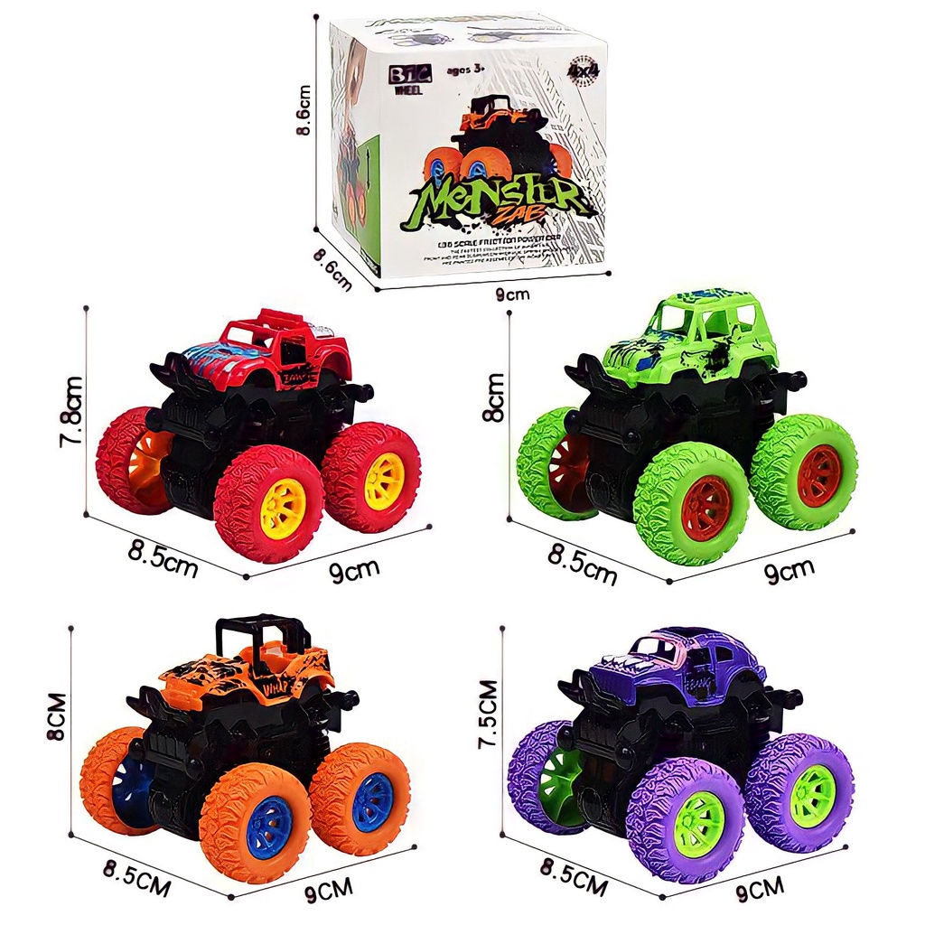 MINIGO PROMO Mainan Anak Laki Laki Mobil Monster Zap Jip Off Road 4 Drive Inertial Bigfoot 360