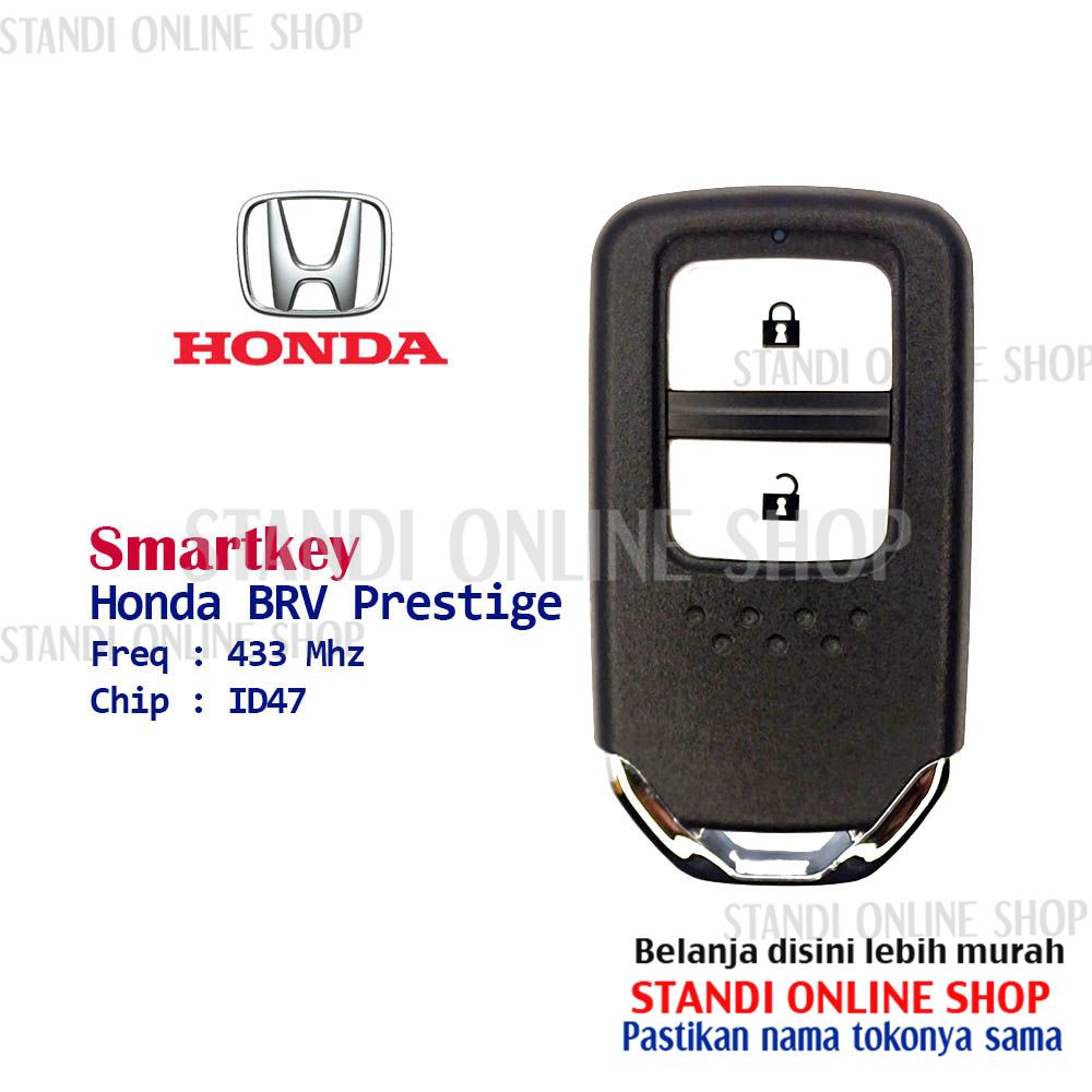 Remote Set Komplit Kunci Smartkey Honda BRV Prestige 433 Mhz