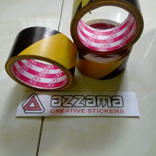 

Promo Lakban Police Line Marking Tape Kuning Hitam isolasi Safety Diskon