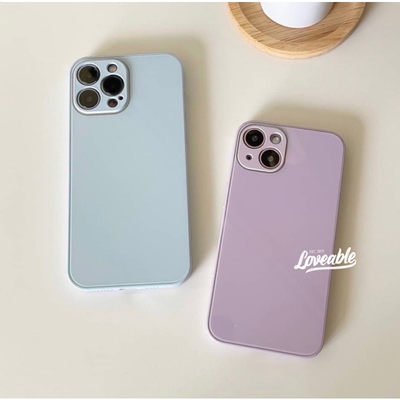 pastel glass case for iphone 7 8 plus x xs max xr 11 12 13 pro max