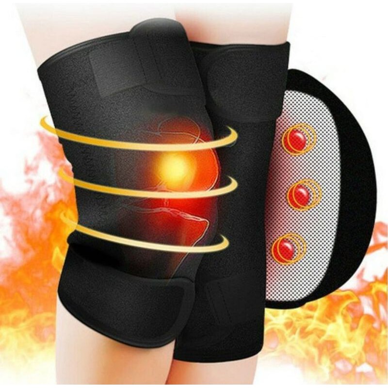 Sabuk Magnet Terapi Pemanas Dekker Pelindung Lutut Original -Magnetic Theraphy Self Heating Knee Pad