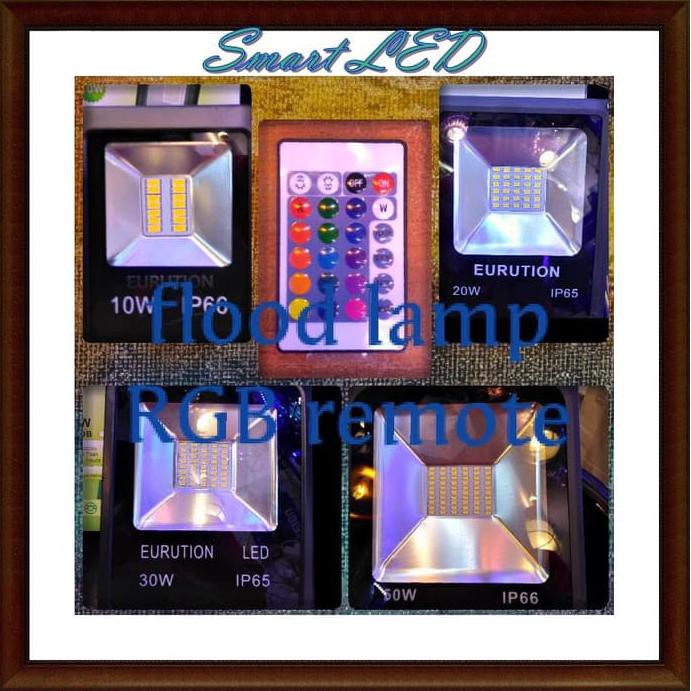 Lampu Outdoor Sorot Led Taman Rgb Remote 10Watt 10 Watt 10W Diskon