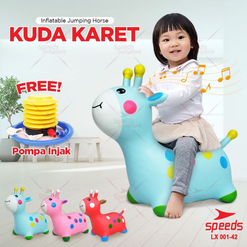 Mainan Kuda Kudaan Karet Mainan Tunggangan FREE POMPA+MUSIC BY SPEEDS