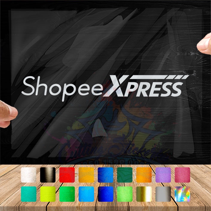 Cutting Stiker Shopee Express Variasi Motor Mobil Sticker Timbul Keren Nyala Dasbor Spakbor Visor Body Kaca Helm Laptop Hologram Reflective Tahan Air Bodi Samping Nama Aesthetic Pickup Windshield