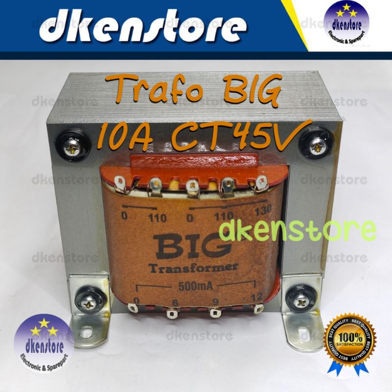 Trafo BIG 10A CT45V Murni 10ampere CT 45volt