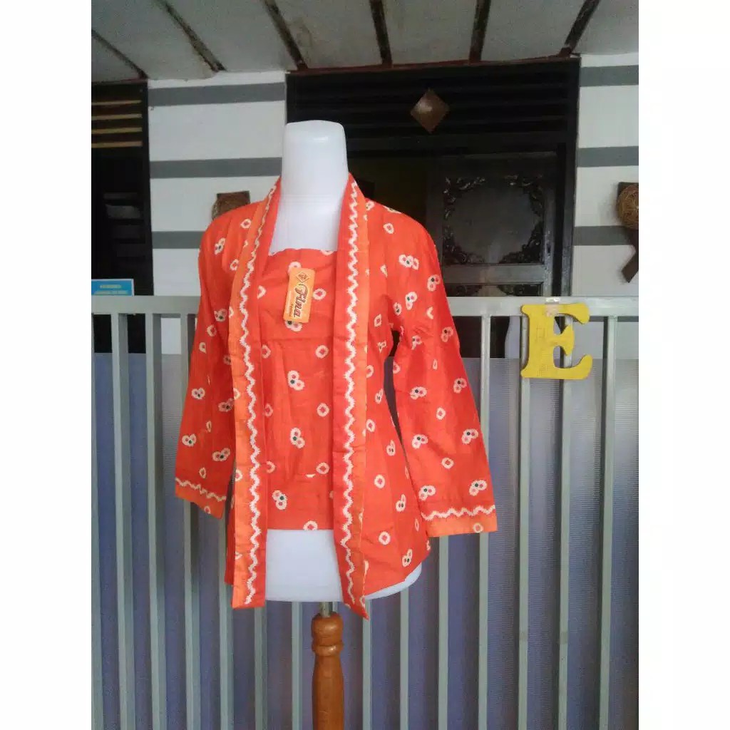 Blouse Kutubaru batik print jumputan wanita