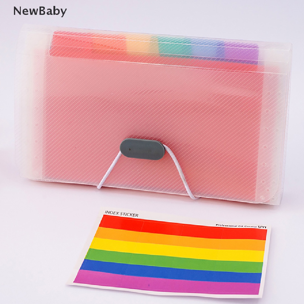 Newbaby File Folder Organizer Portable 13 Slot Ukuran A6 Untuk Tempat Penyimpanan Dokumen