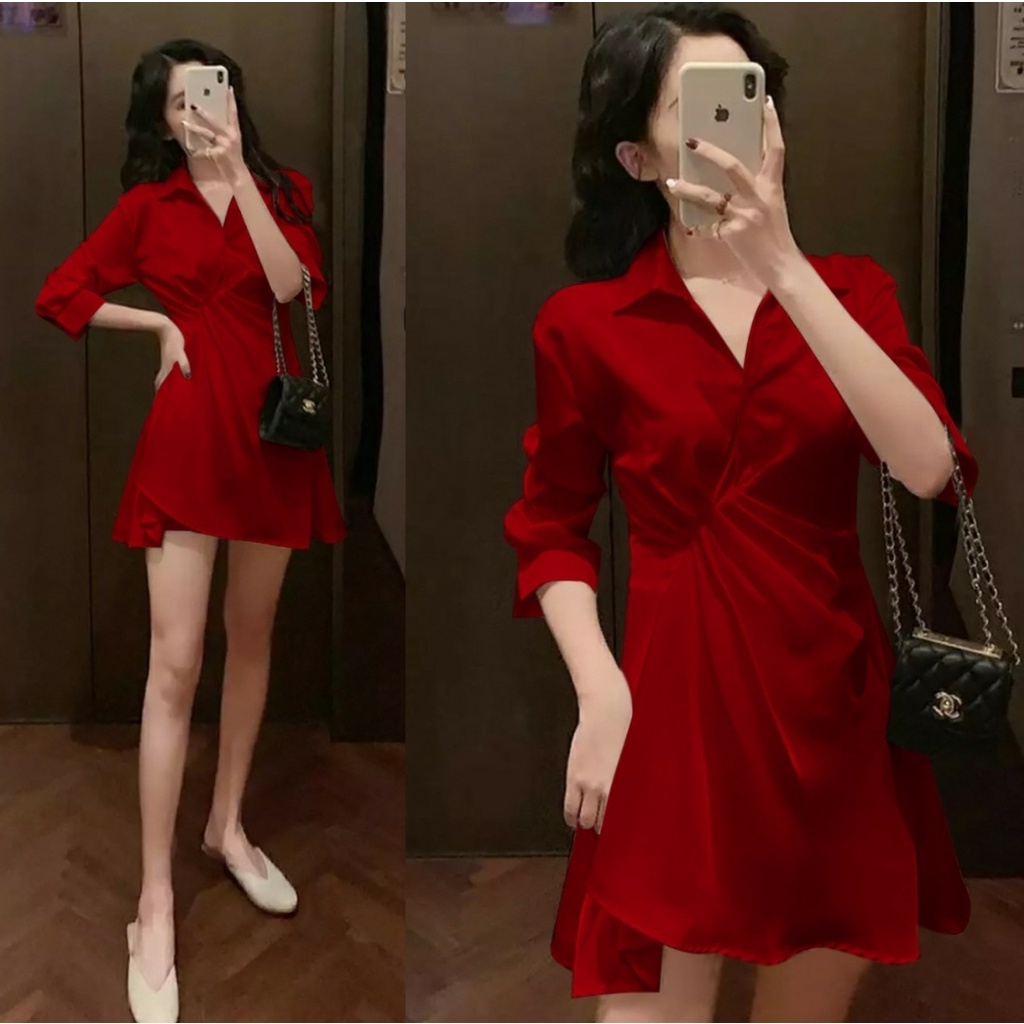 AS FASHION-COD-HF-DRES WANITA TERBARU-DRES PENDEK CASUAL-DRES NATAL-PAKAIAN DRES WANITA