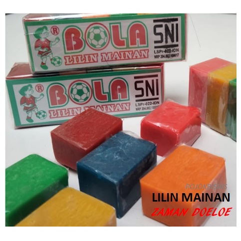 6 PCS MAINAN LILIN ANAK PLASTISIN SNI / LILIN MAINAN ANAK MERK BOLA KECIL