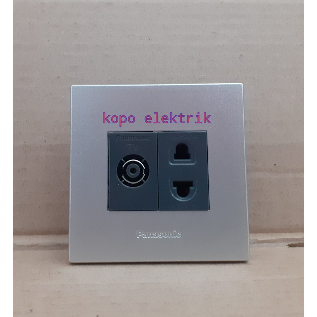 Panasonic Soket TV + Stopkontak Universal Style Silver