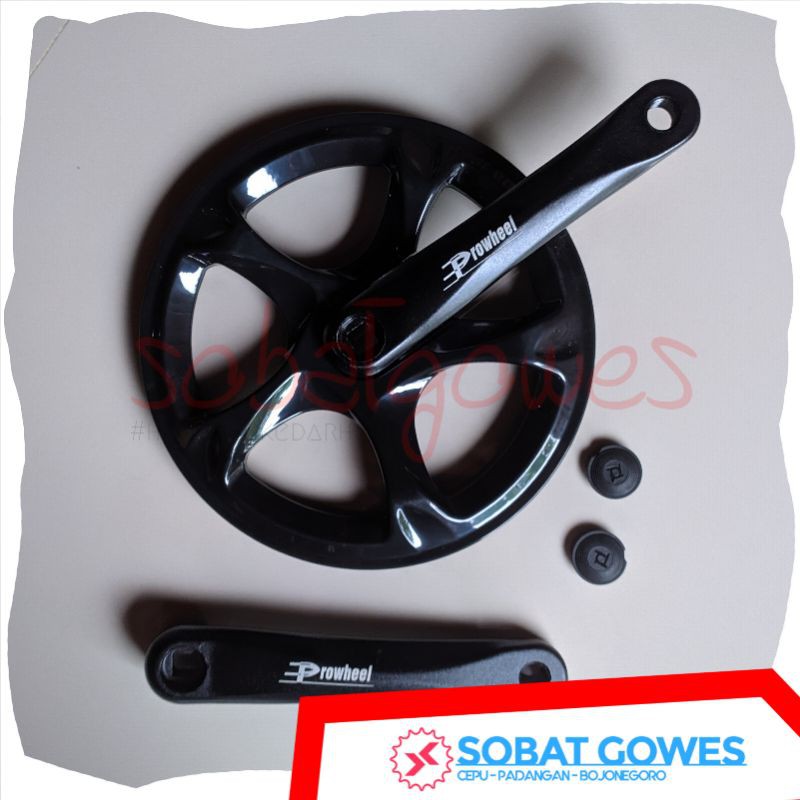 ORIGINAL PROWHEEL CRANK SET 52T FULL ALLOY COVER PVC SEPEDA MINION MINI SELI LIPAT MINIVELO BB KOTAK