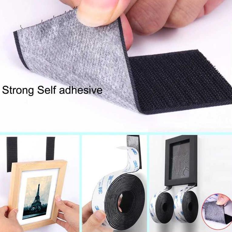 

mpl08 Lakban Perekat Double Tape Velcro Hook and Loop Magic Nylon Sticker .,..,.,,,,.,