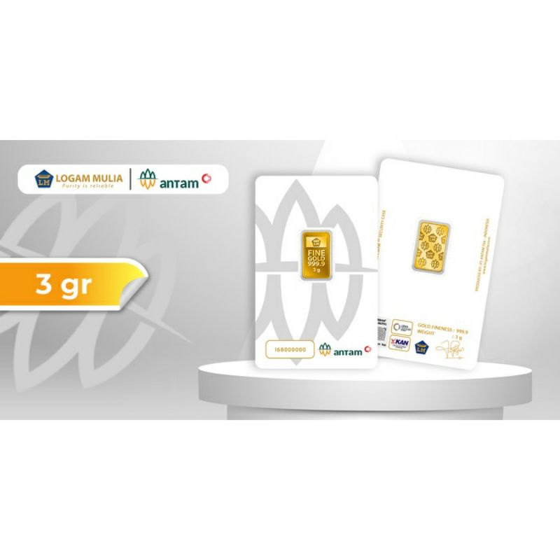 LM logam Mulia Emas batangan antam 0,5gram, 1 gram, 3 gram, 5 gram certicard/certeye terbaru