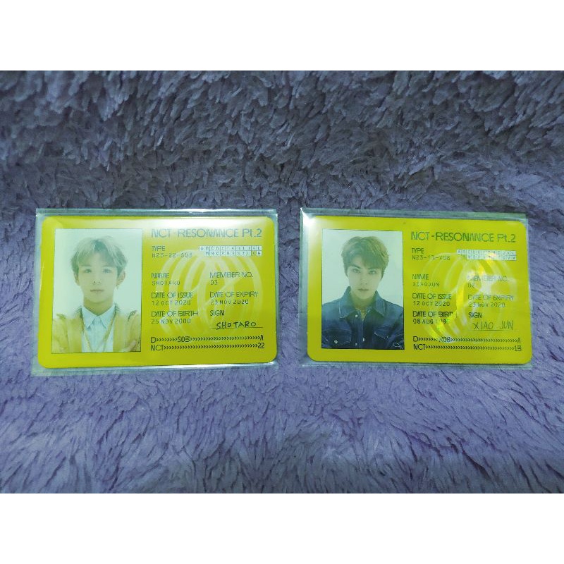 

NCT ID CARD Resonance Shotaro Xiaojun (offer)