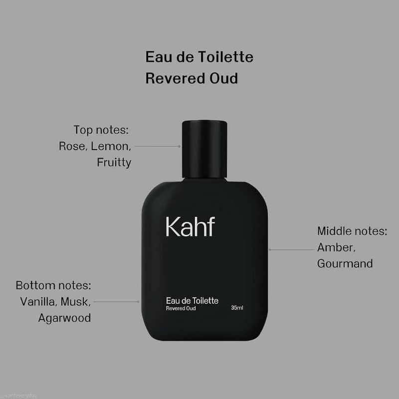 Kahf Eau de Toilette Revered Oud 35ML / Parfum Pria Men Perfume Wangi Tahan Lama Natural Scent