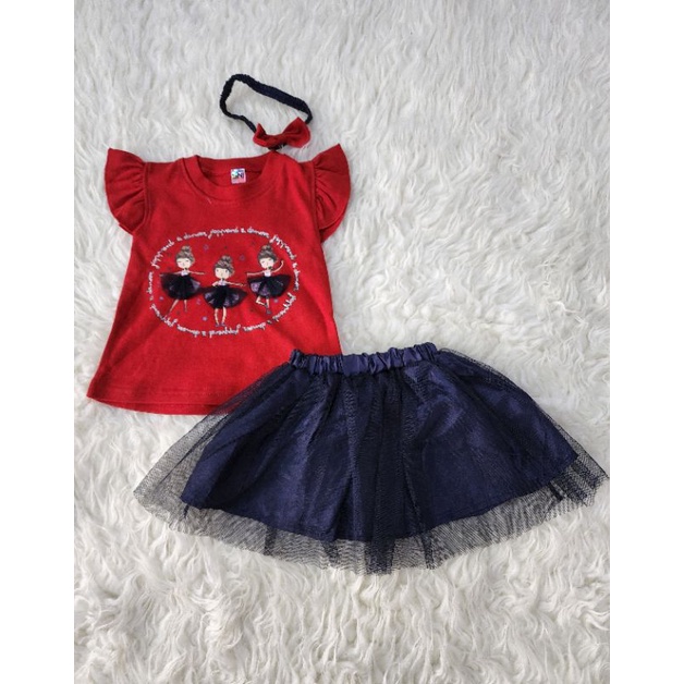 sofiebabyshop set atasan tutu + bandana